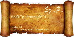 Szép Paszkál névjegykártya