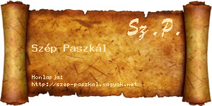 Szép Paszkál névjegykártya